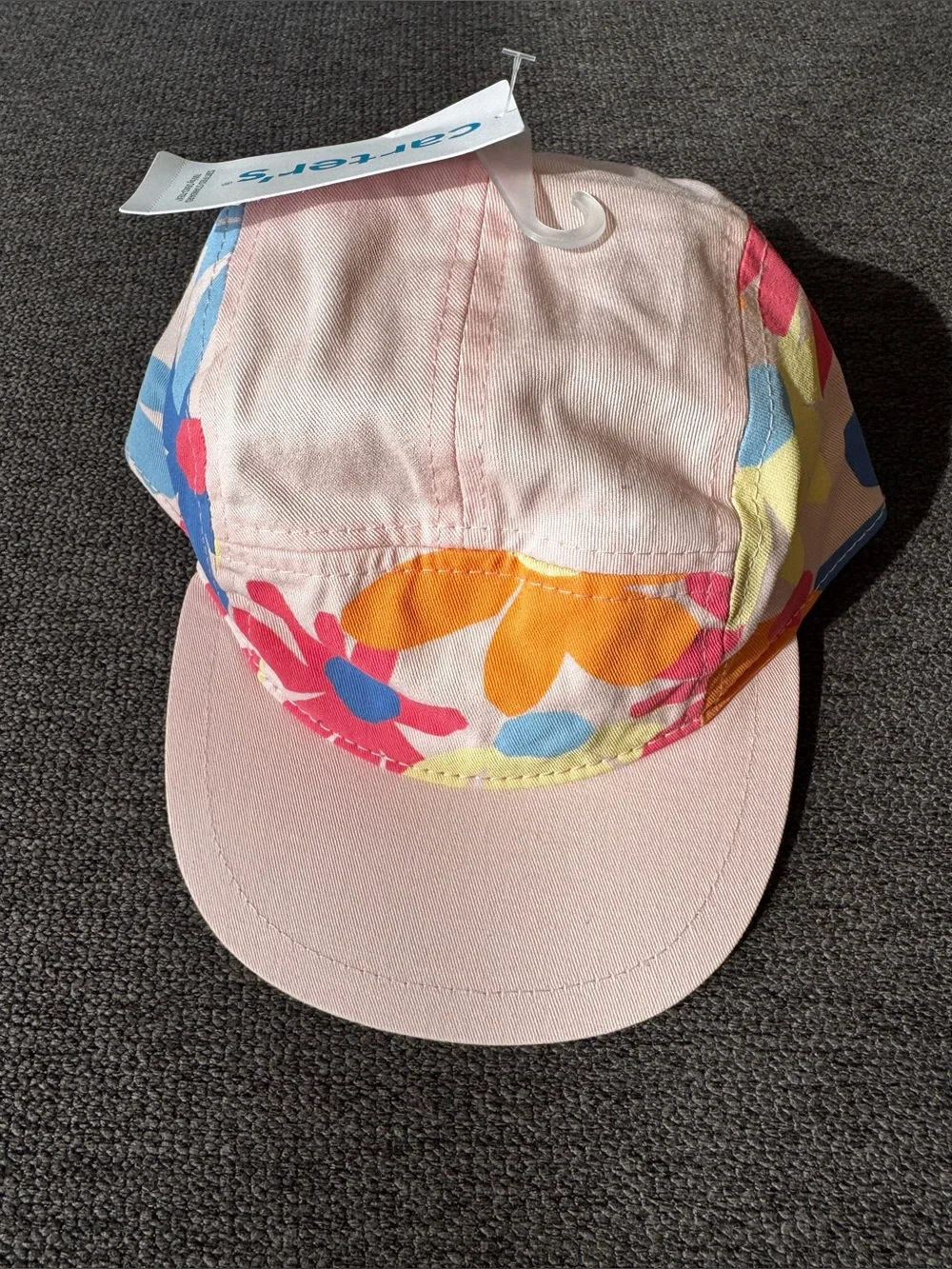 Carter's Pink Floral Cap Hat Toddler Girl 2T NWT